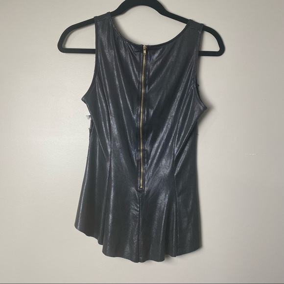 Potter’s Pot Black Stretch Peplum Lace Tank. Size S - Picture 4 of 8